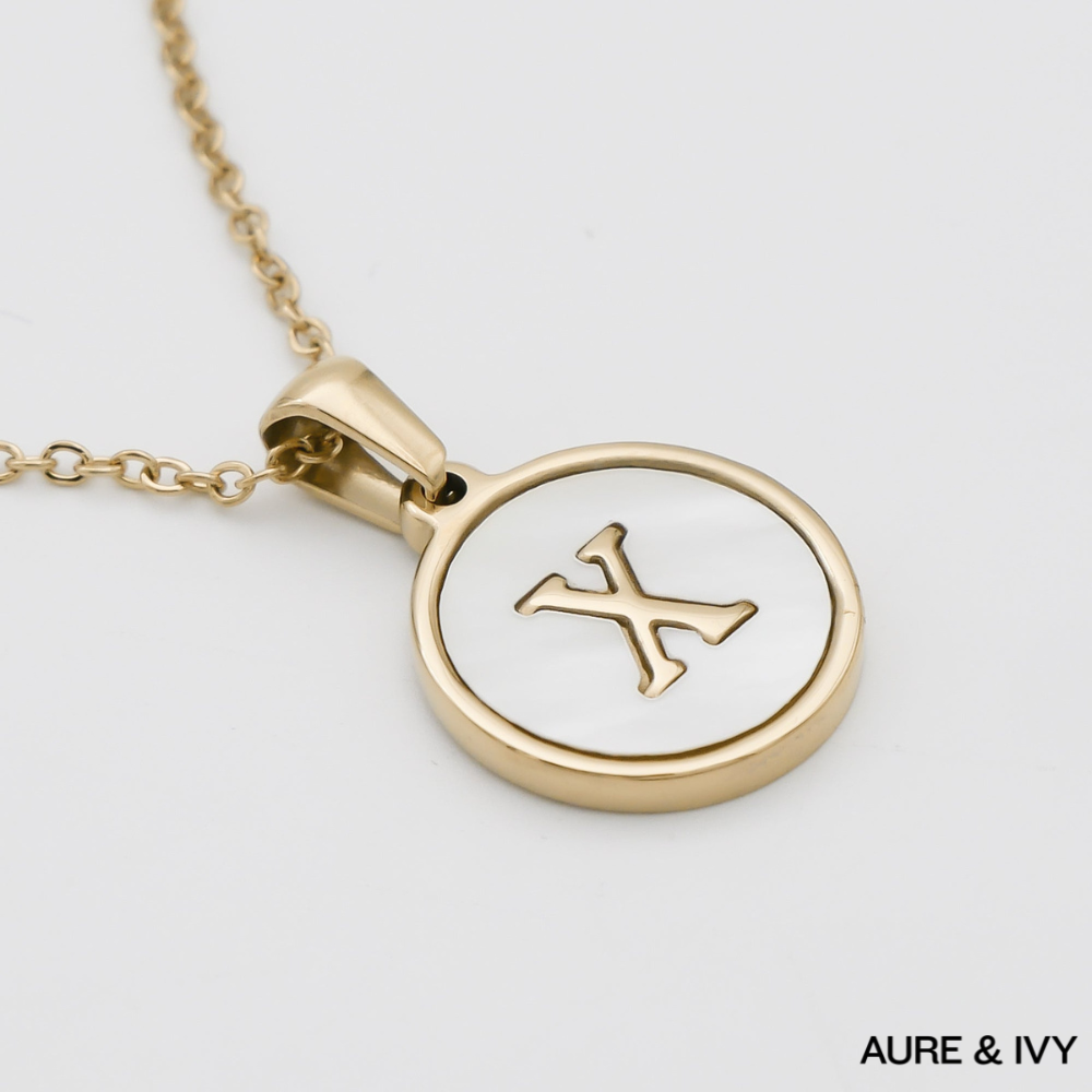 Celestia Opal Initial Necklace