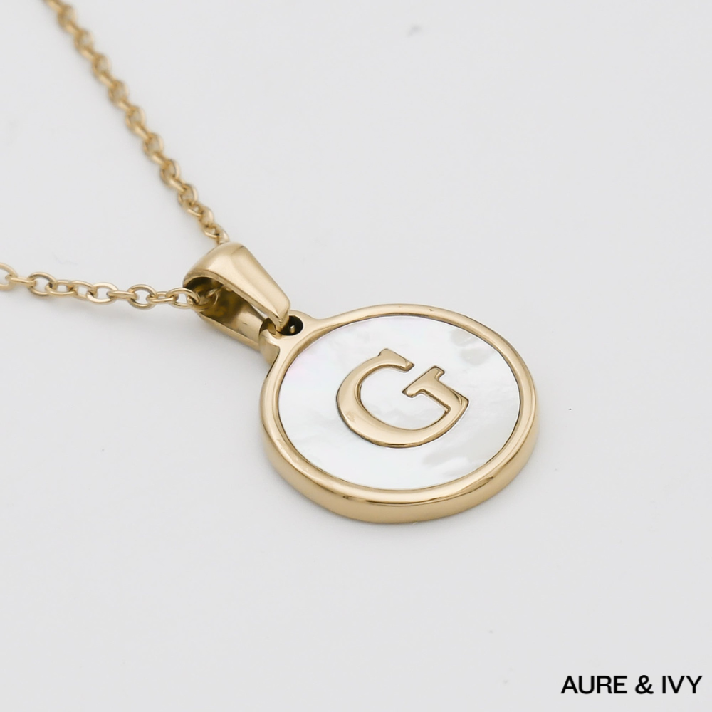 Celestia Opal Initial Necklace
