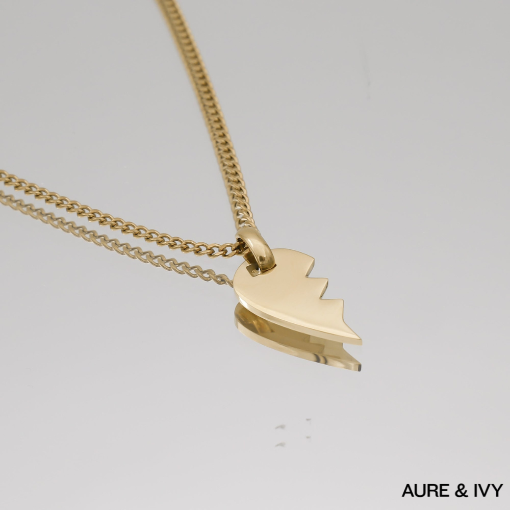 Amika Split Heart necklace