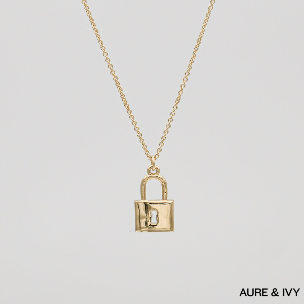 Sarai CZ Lock Necklace