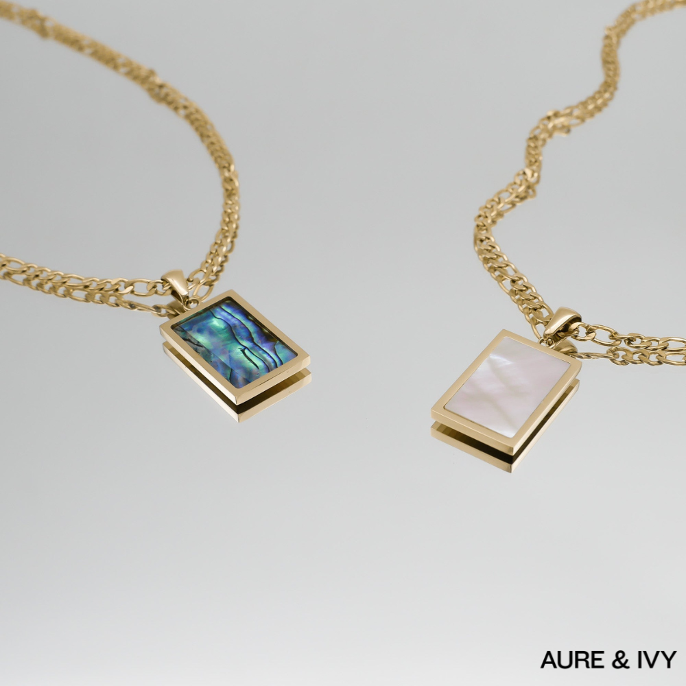Saraya Abalone Tablet Necklace