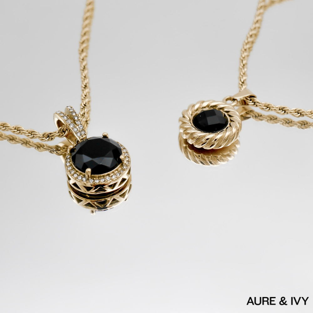 Clarissa Onyx Round Necklace