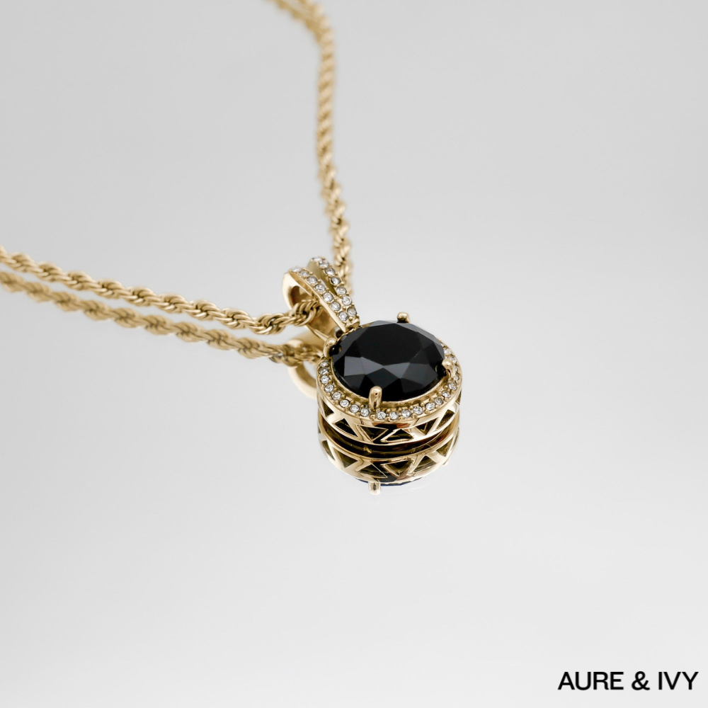 Clarissa Onyx Round Necklace