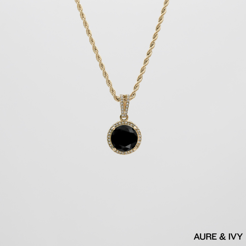 Clarissa Onyx Round Necklace