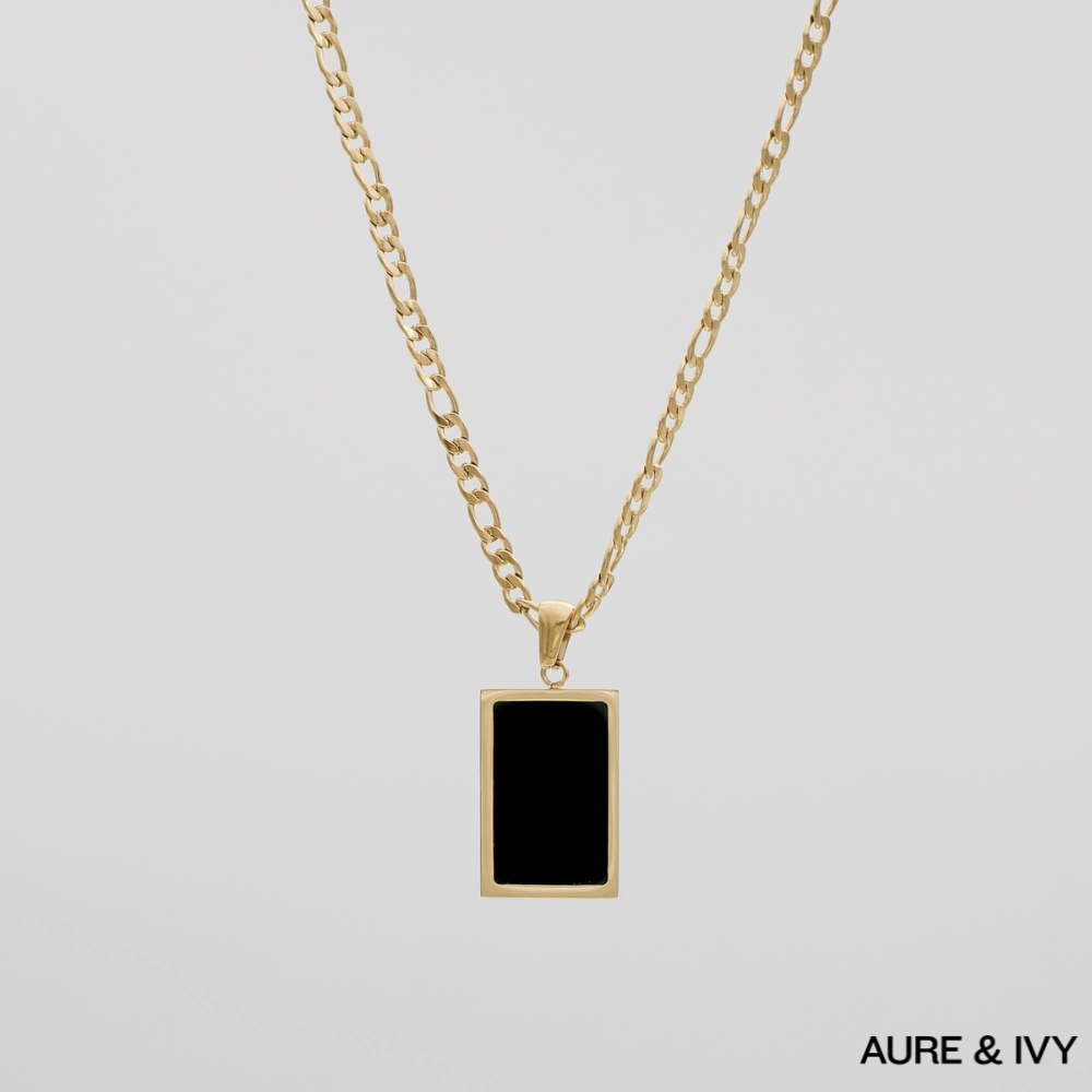 Saraya Onyx Tablet Necklace