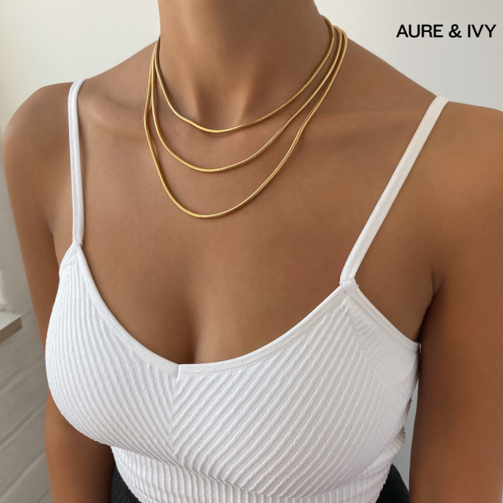 Snake Chain Necklace | Gold