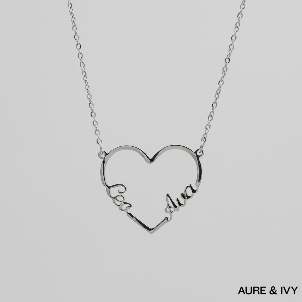 Heart Double Name Necklace