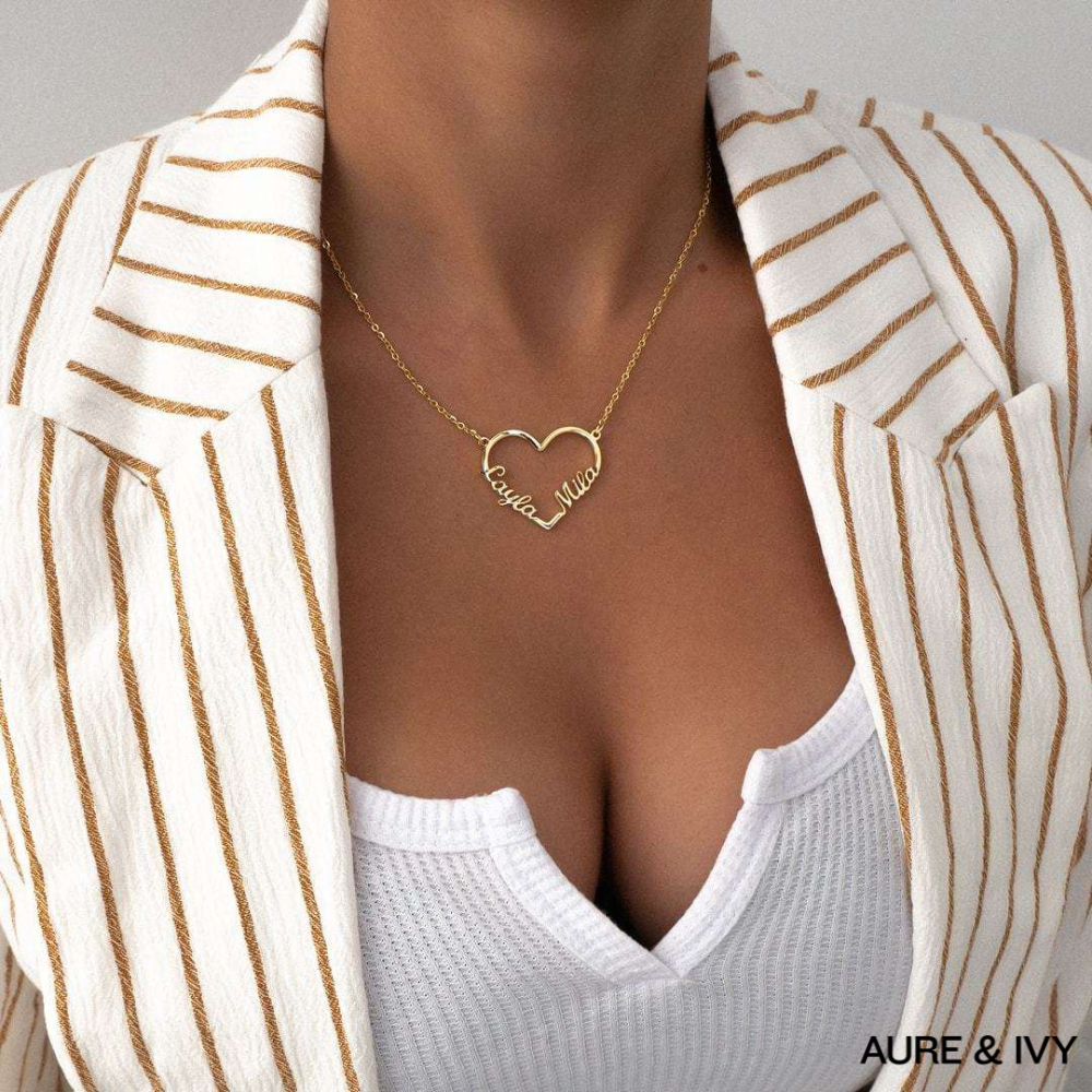 Heart Double Name Necklace