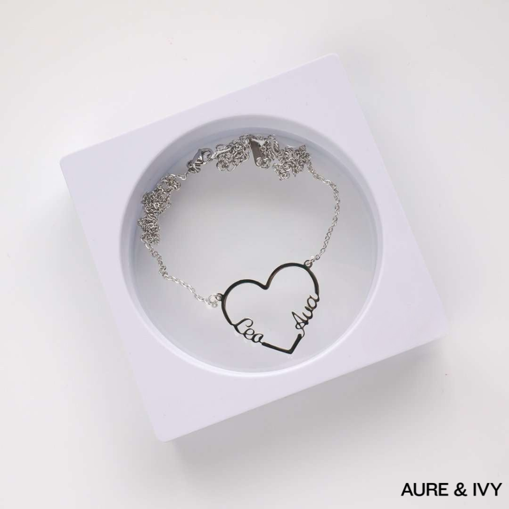 Heart Double Name Necklace