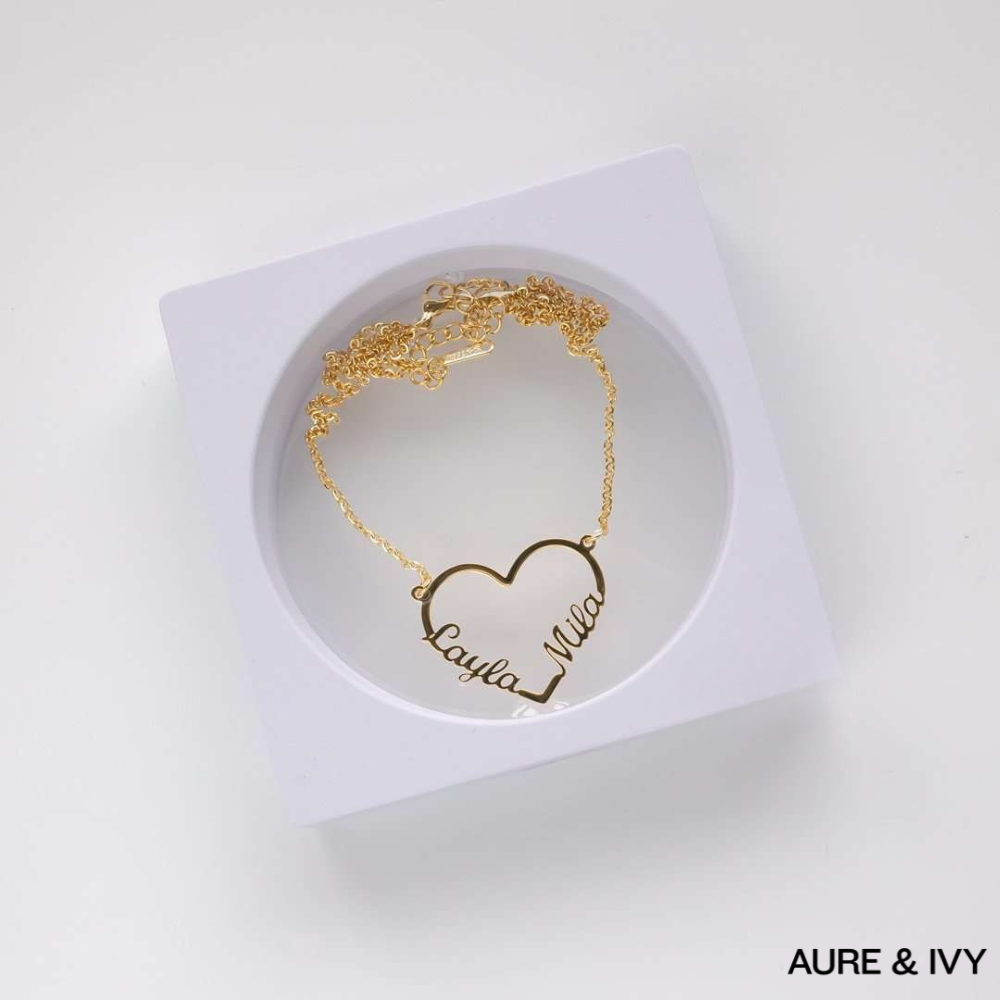 Heart Double Name Necklace