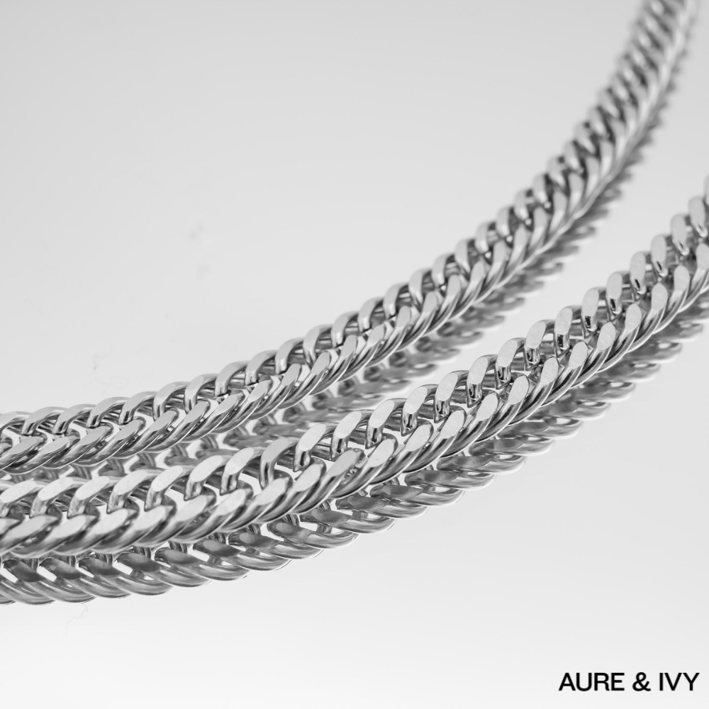 Double Link Curb Chain | Silver