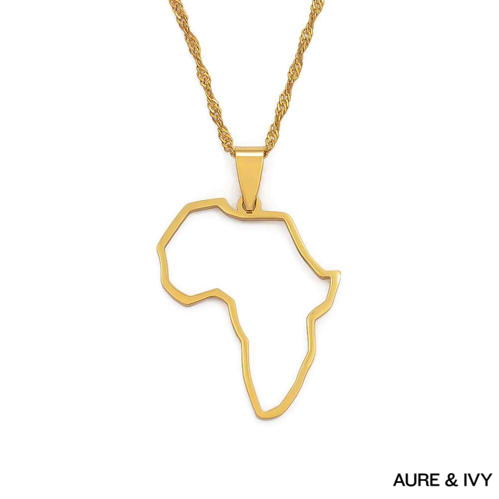 Africa Outline Necklace