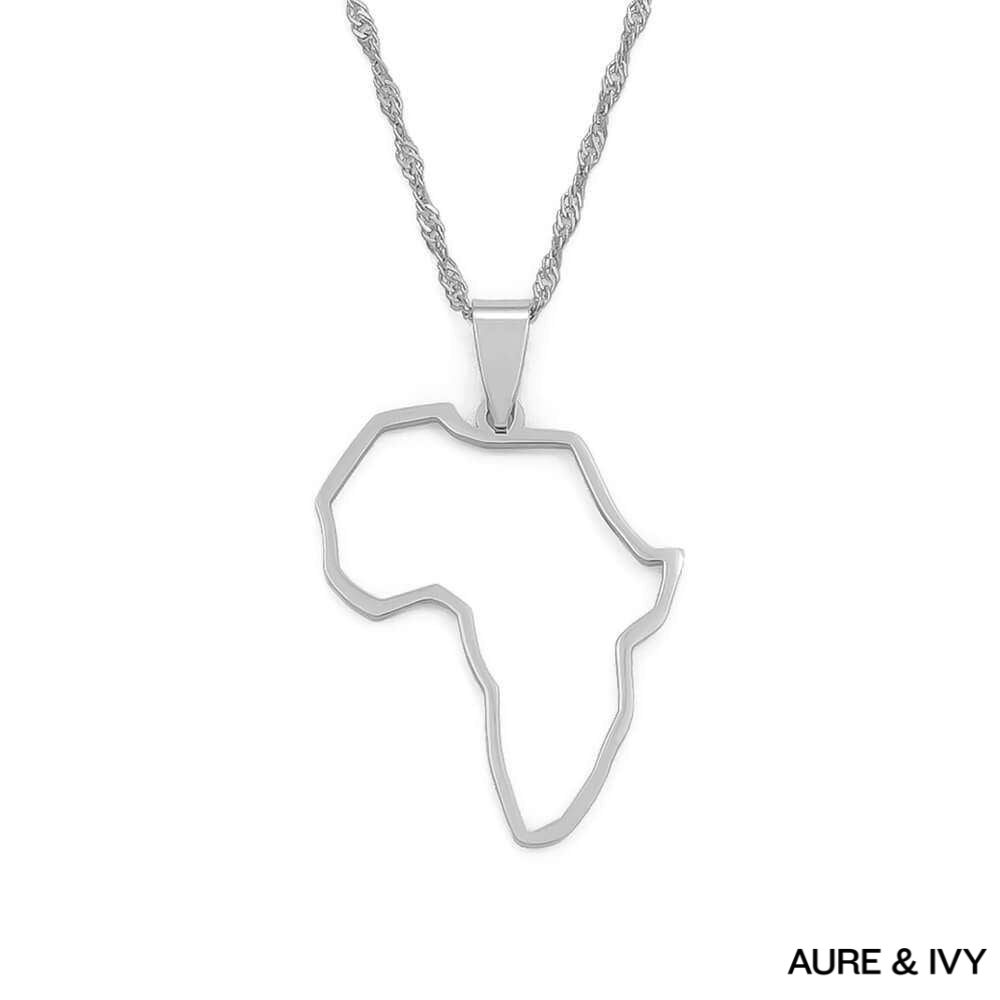 Africa Outline Necklace