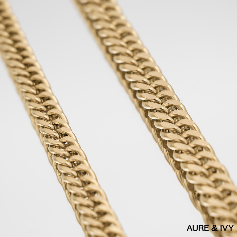 Double Link Curb Chain | Gold