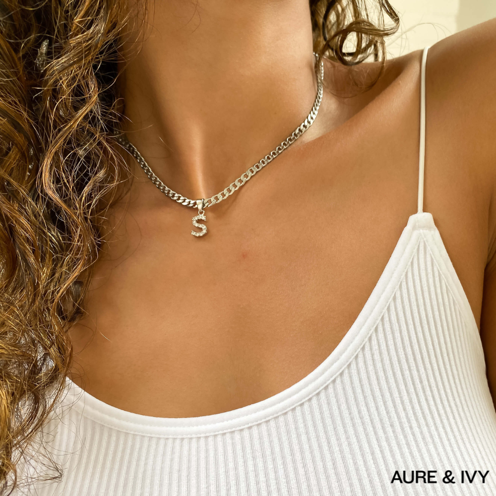 ICY Initial Necklace | Cuban
