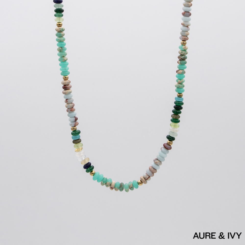 Ren Natural Stone Beaded Necklace