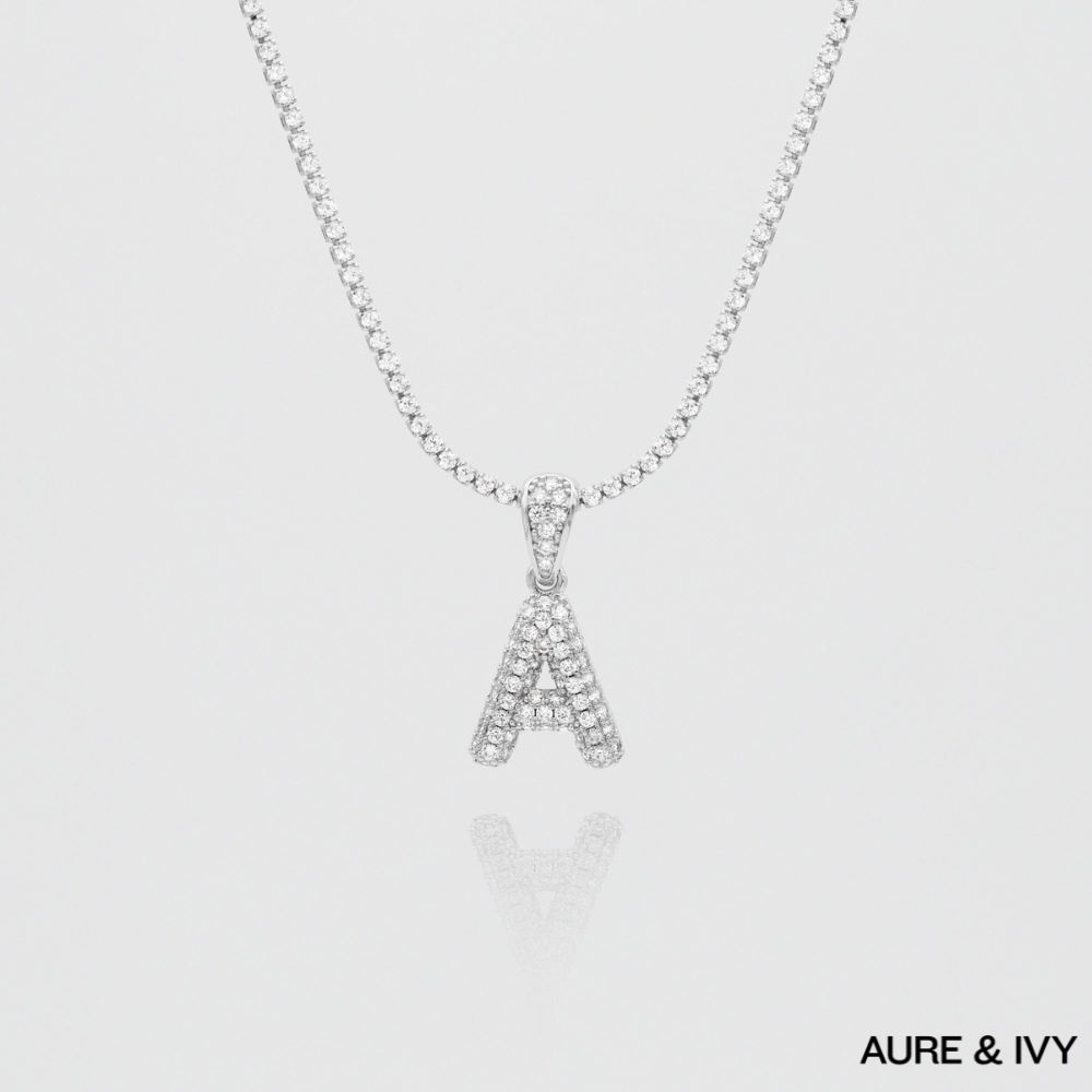 ICY Mini Bubble Initial Necklace