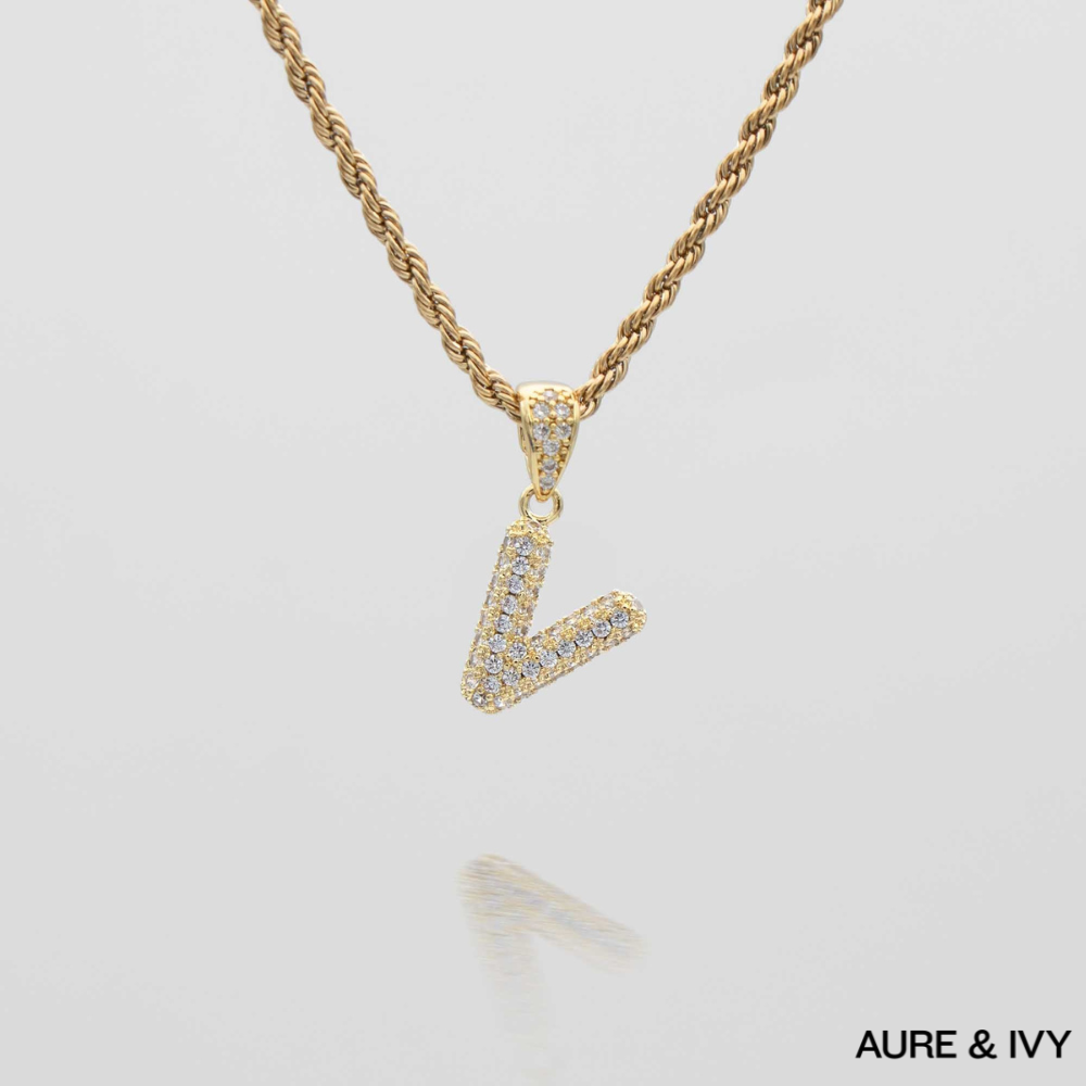 ICY Mini Bubble Initial Necklace