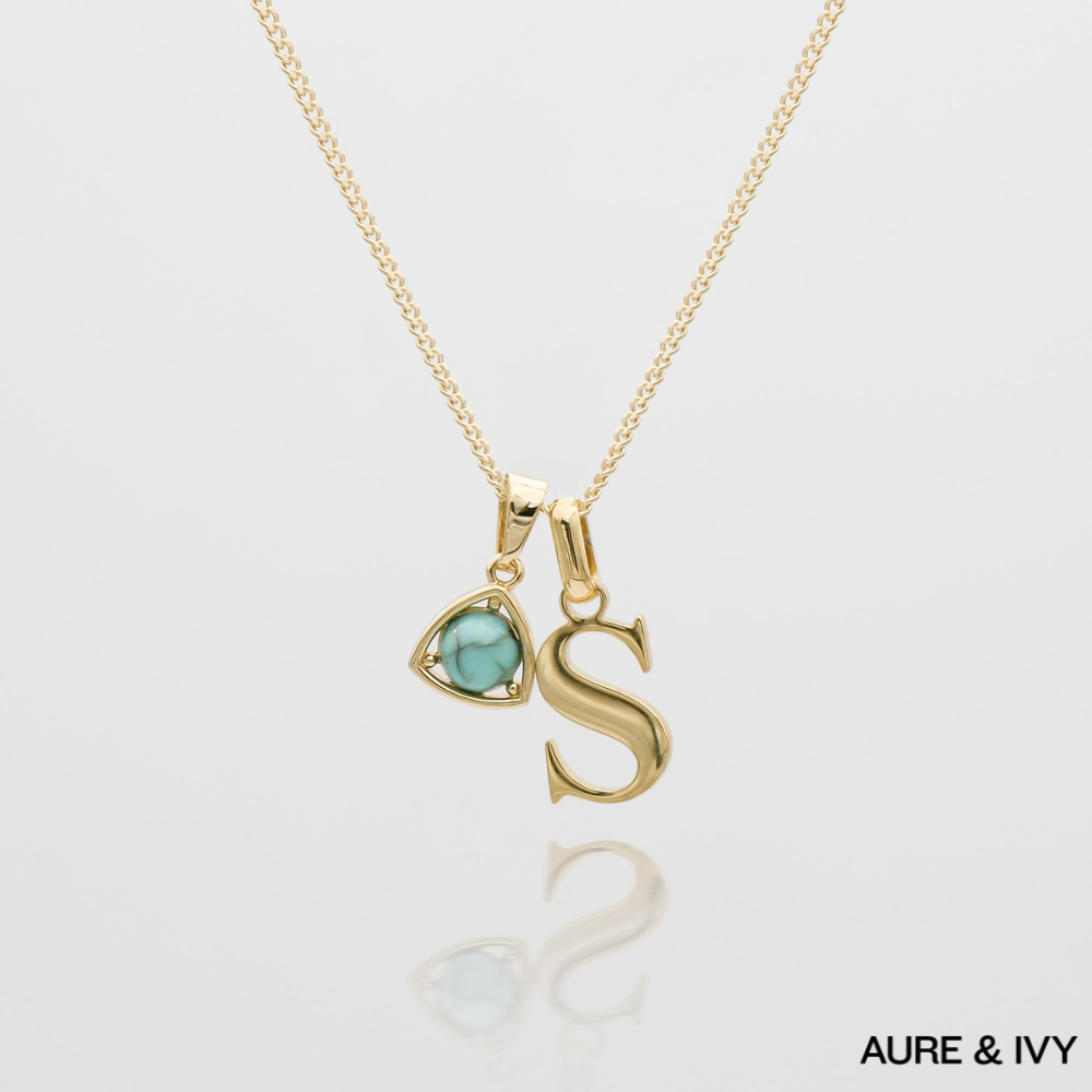 Kayla Initial & Birthstone Necklace