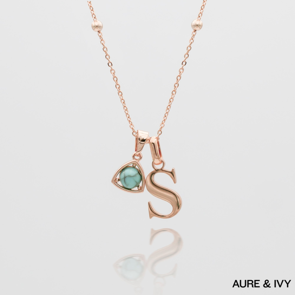 Kayla Initial & Birthstone Necklace