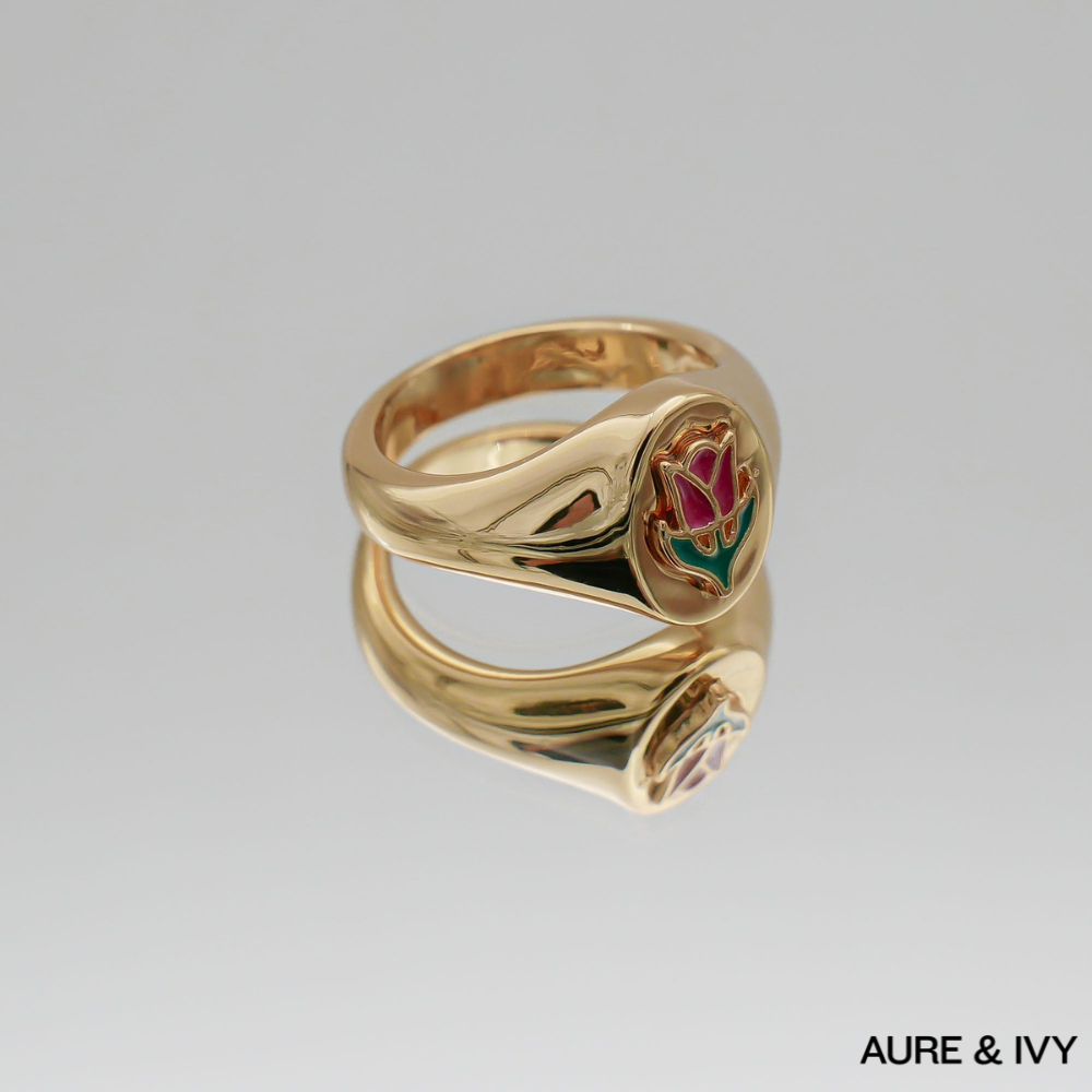 Tulip Signet Ring