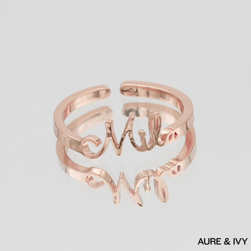 London Custom Name Ring