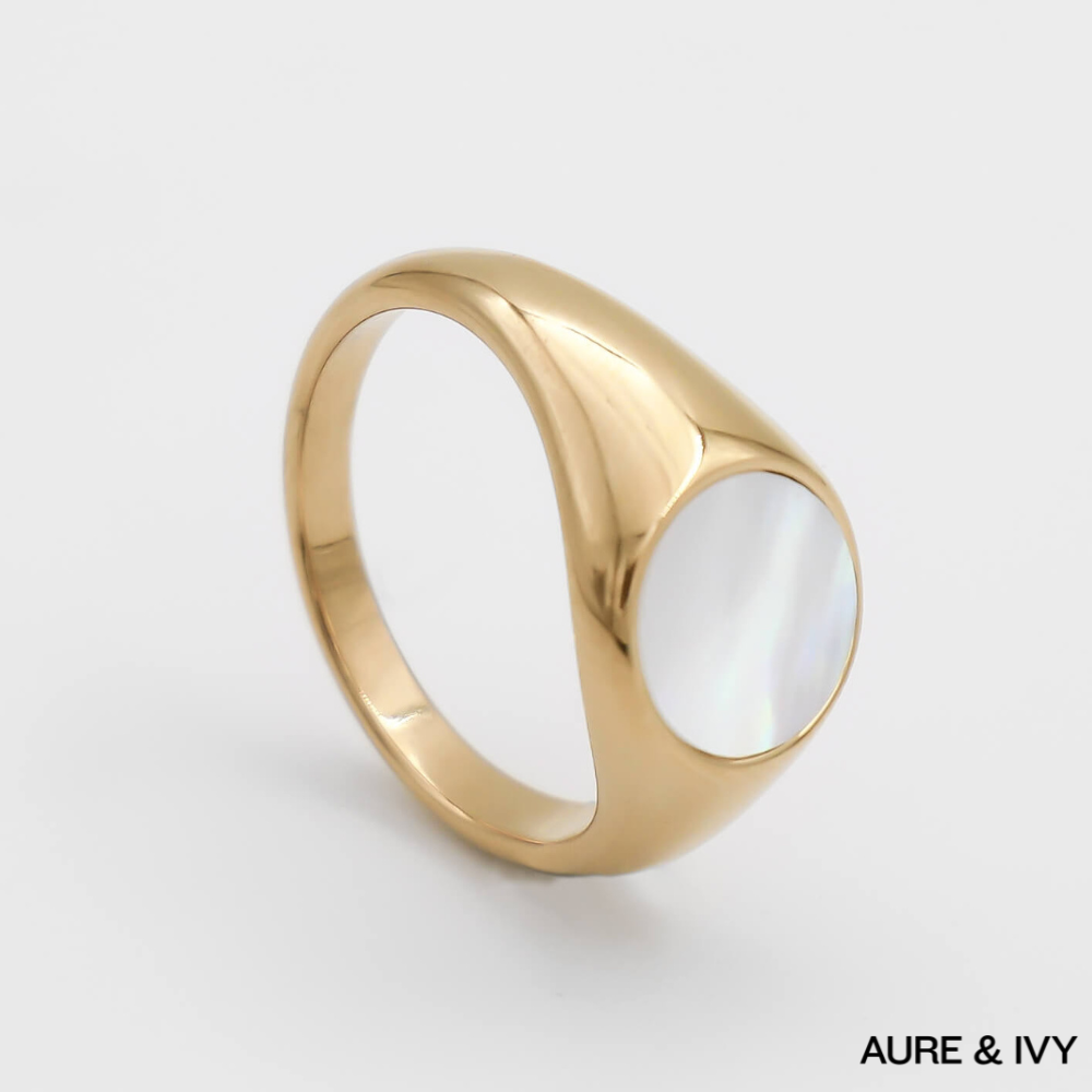 Iris Opal Signet Ring