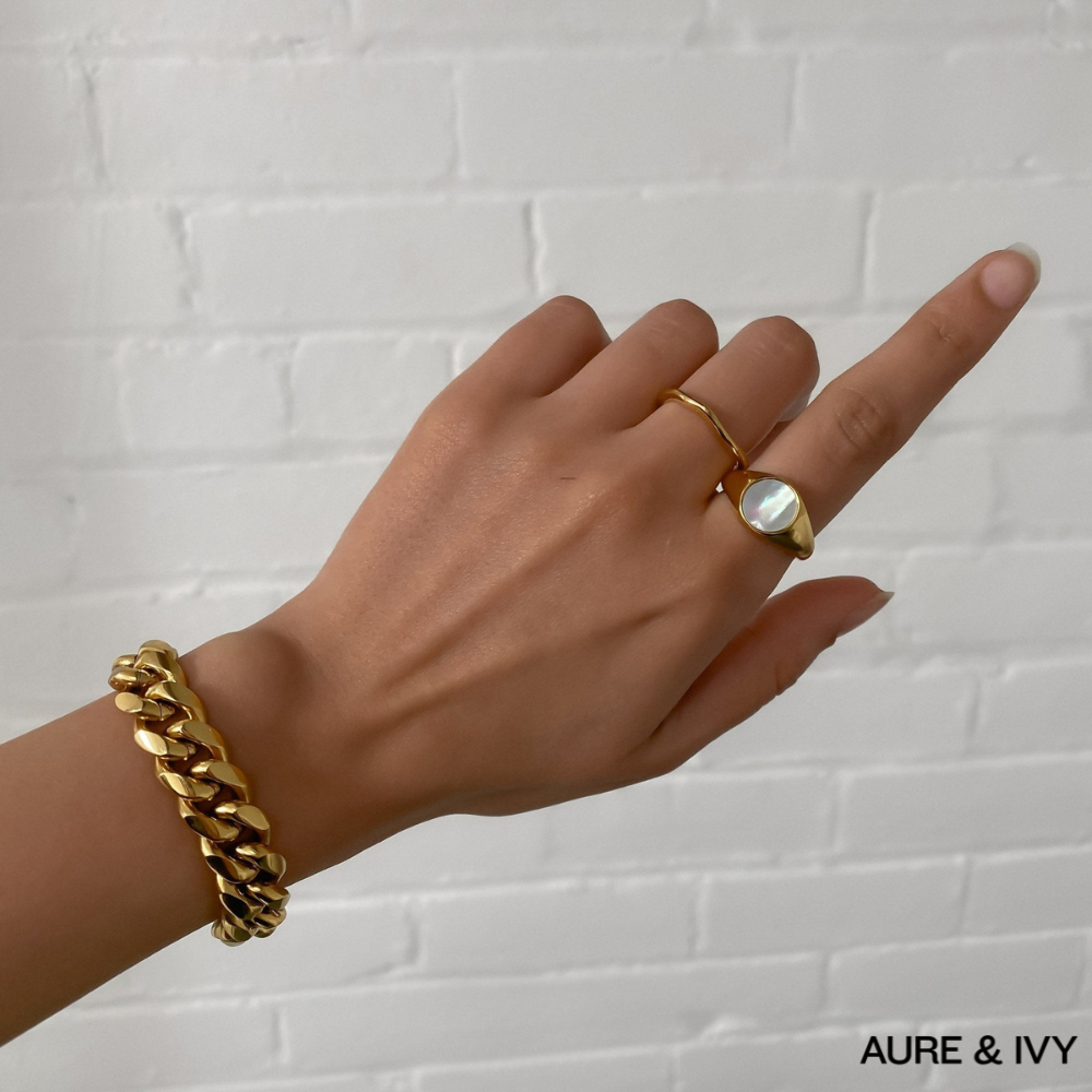 Iris Opal Signet Ring