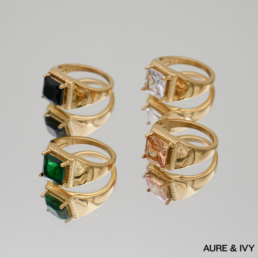 Solara Gemstone Signet Ring