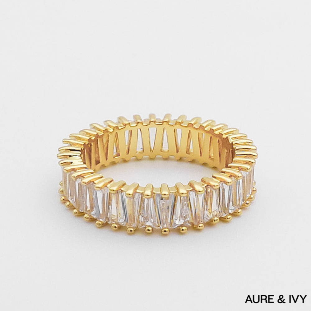 Celina Baguette Spark Ring | Gold