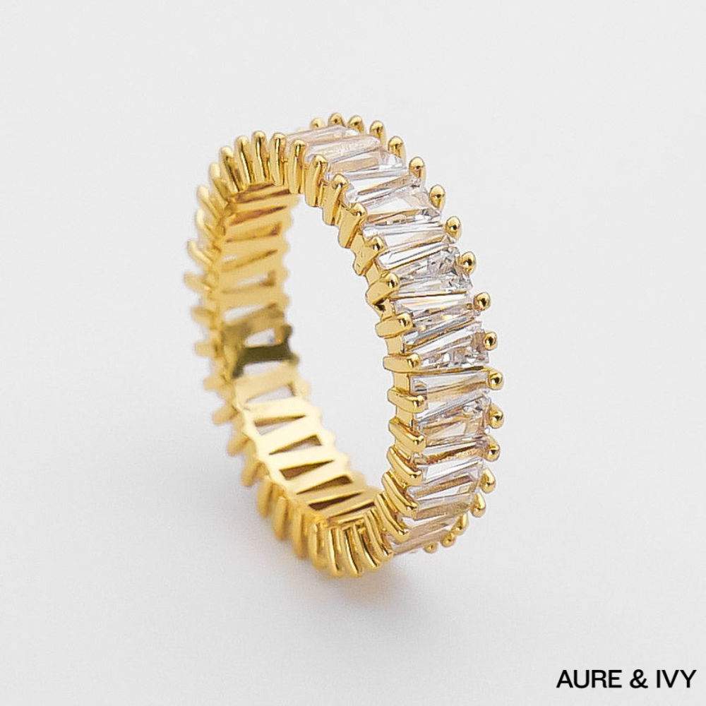 Celina Baguette Spark Ring | Gold