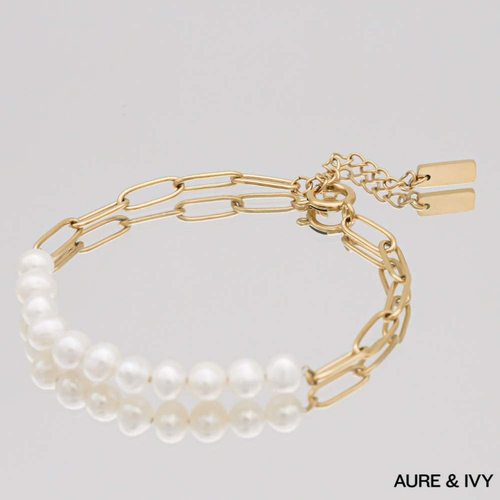 Eden Link & Pearl Bracelet