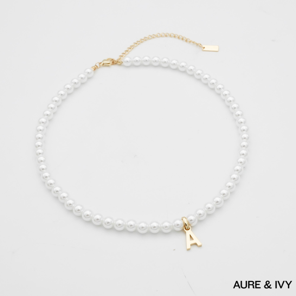 Maravie Initial Pearl Chain