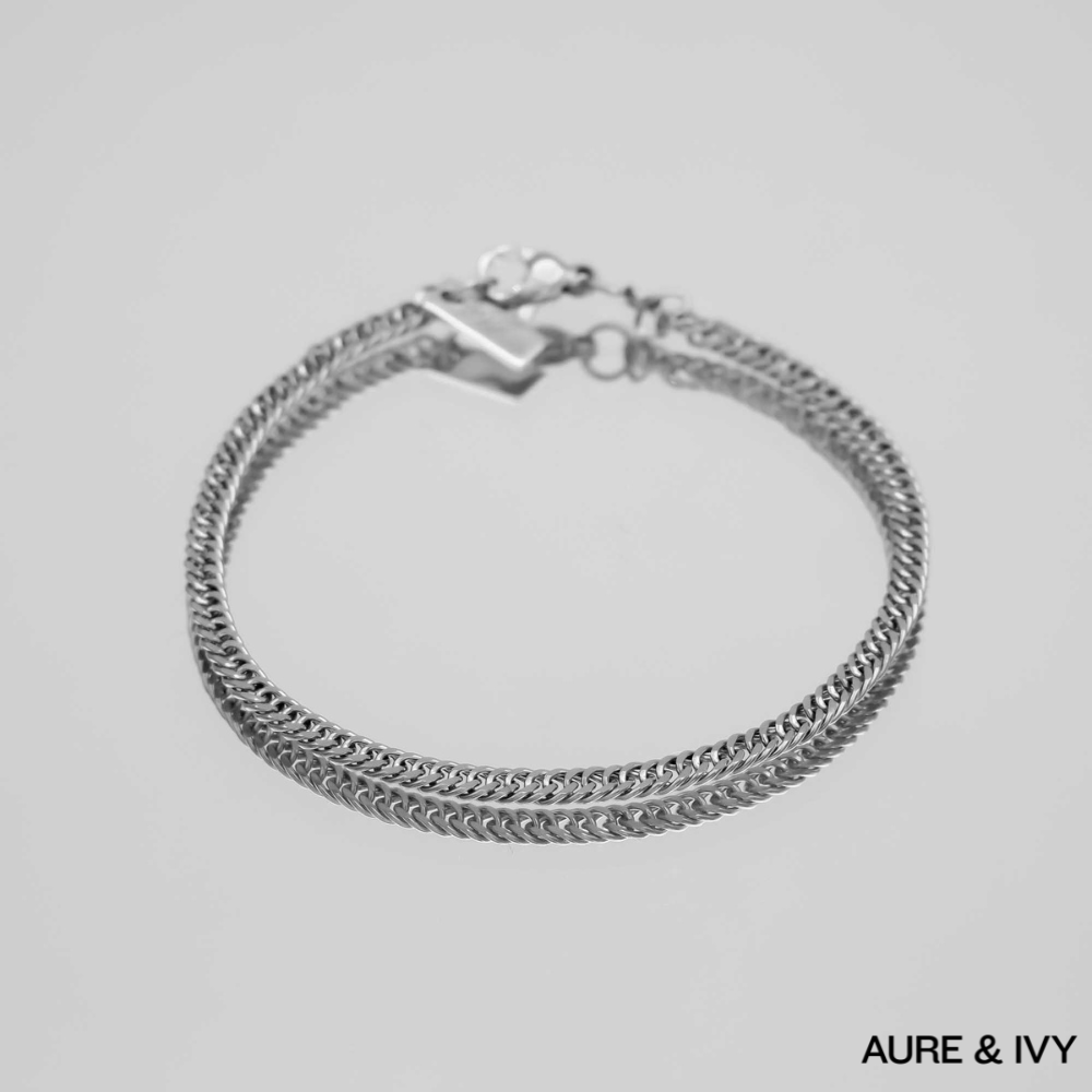 Double Link Curb Chain Bracelet