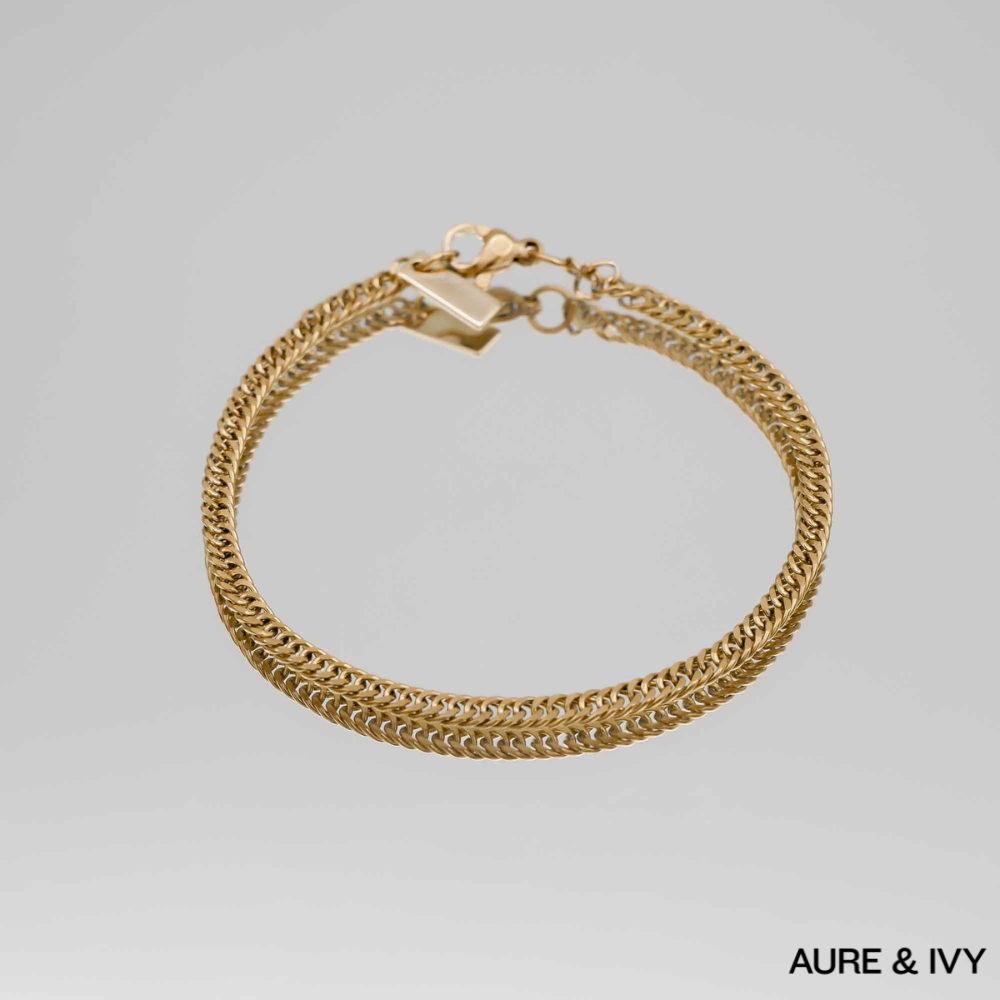 Double Link Curb Chain Bracelet