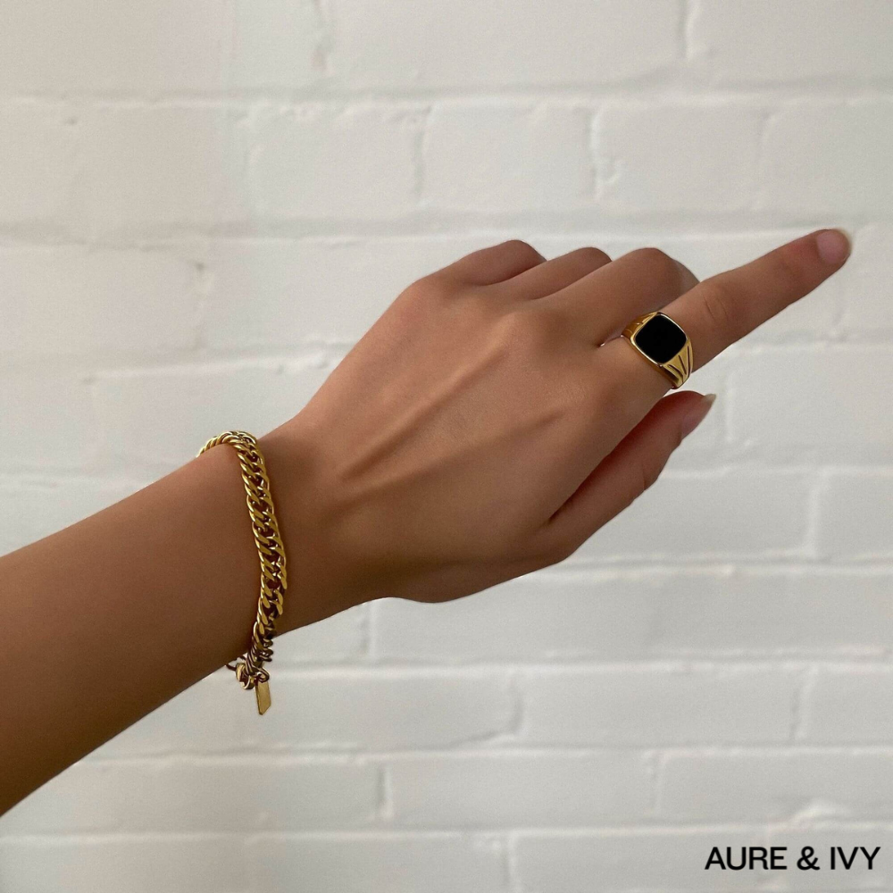 Double Link Curb Chain Bracelet