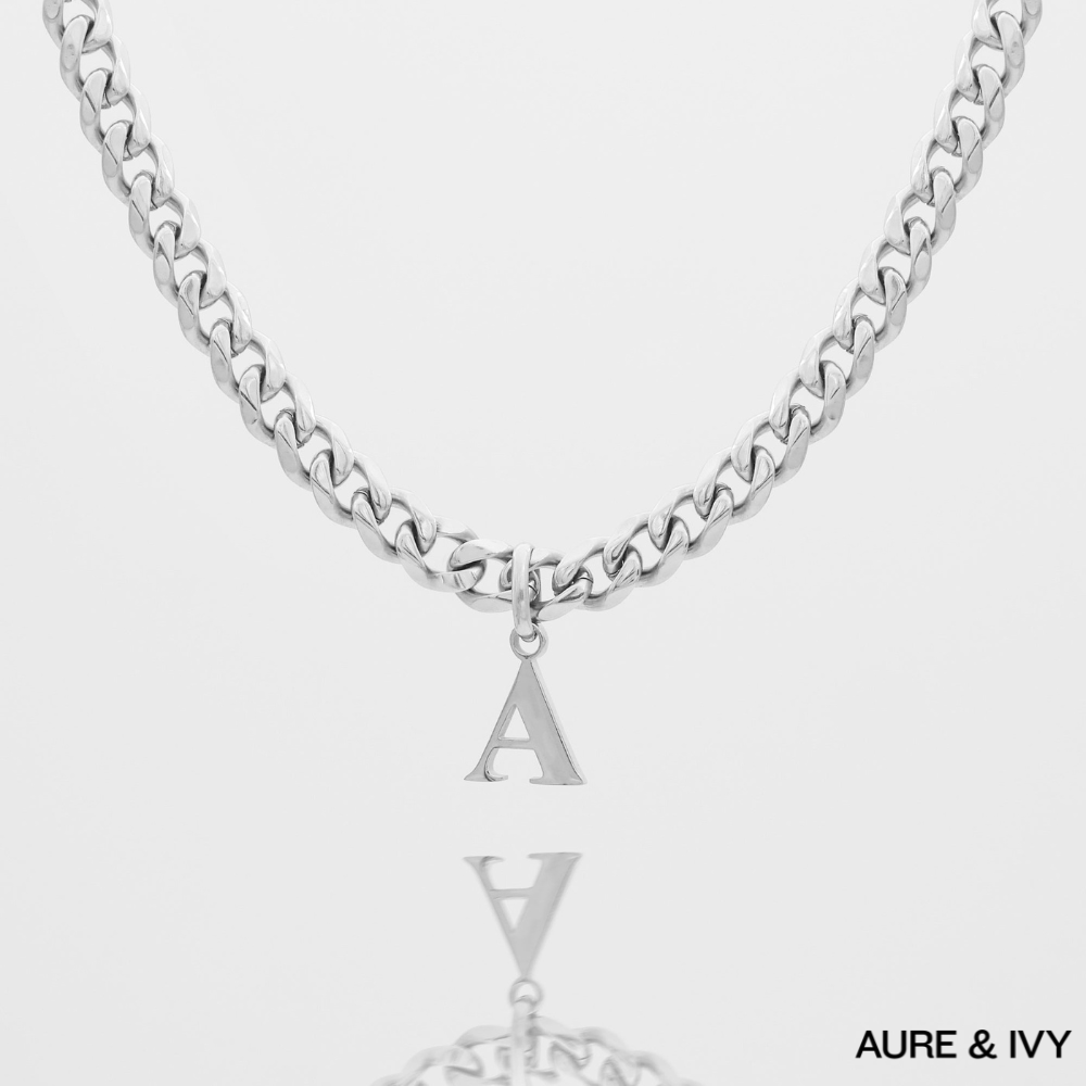 Mya Initial necklace | Thick Cuban