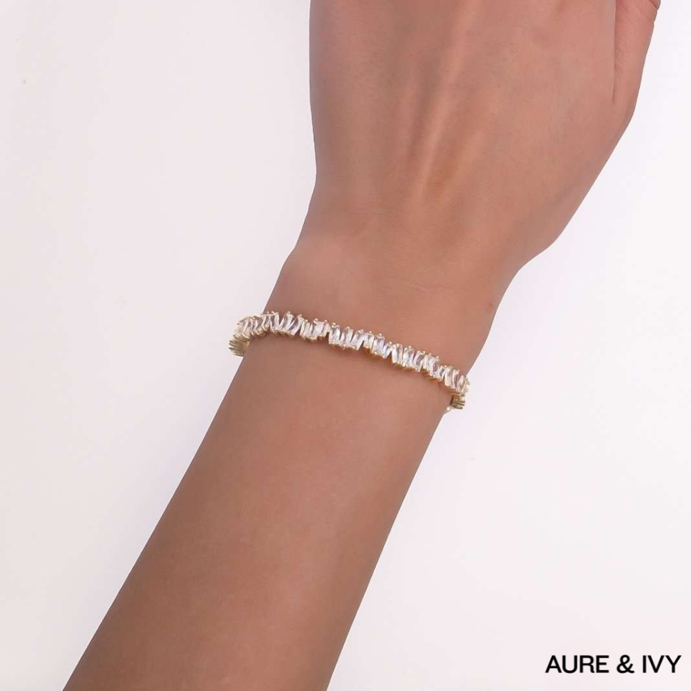 Jada Baguette CZ Bracelet Thin | Gold