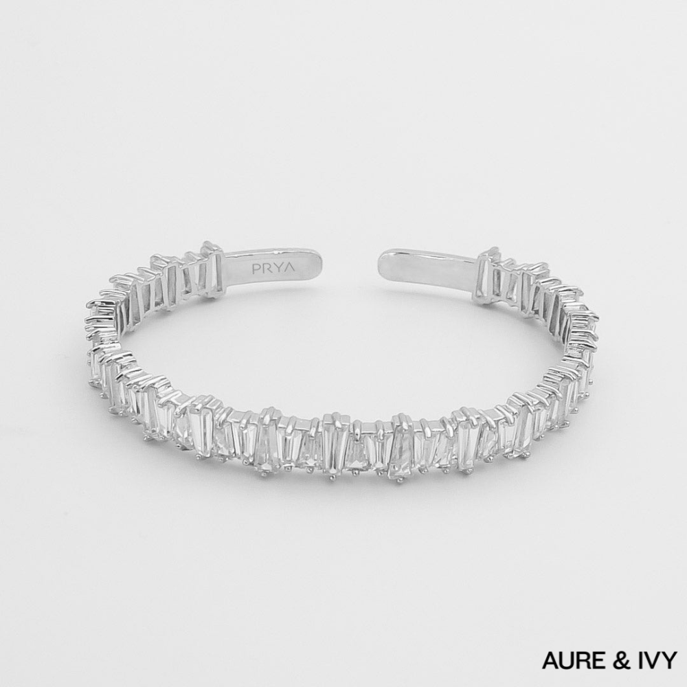 Jada Baguette CZ Bracelet Thick | Silver