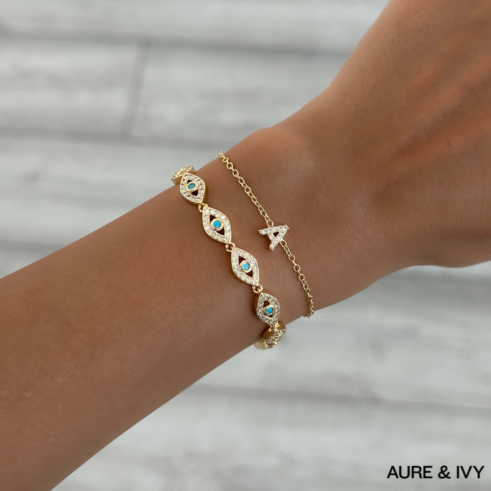 Lana Icy Initial Bracelet
