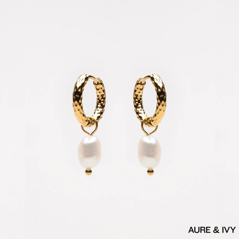 Mireille Pearl Hoops