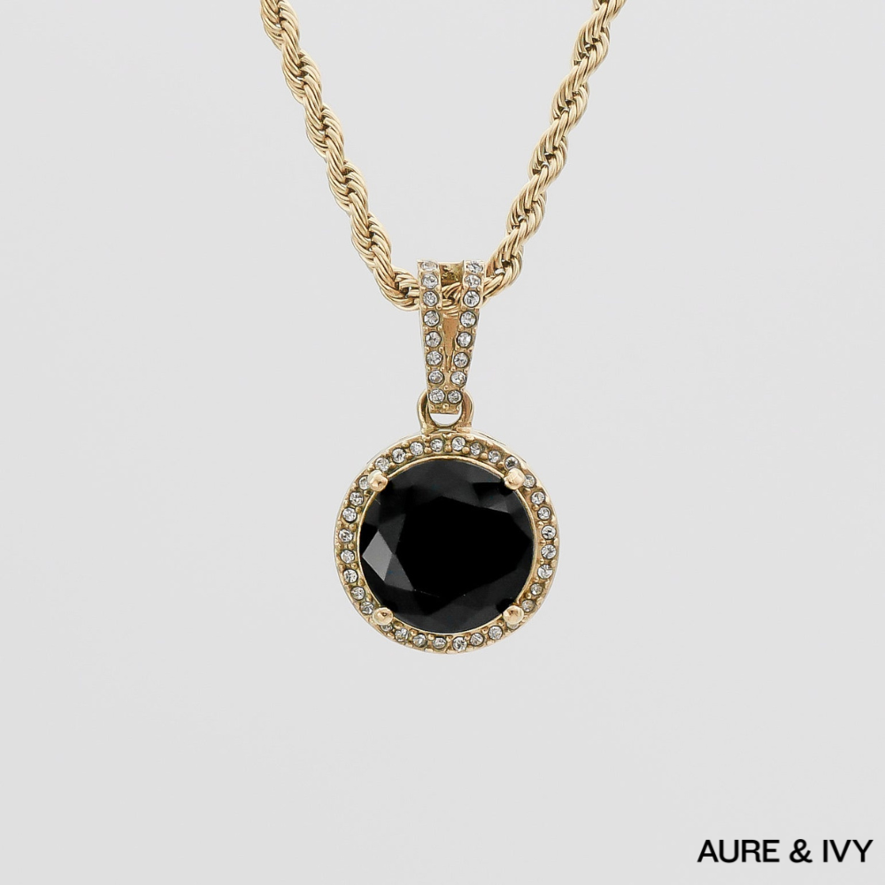 Clarissa Onyx Round Necklace
