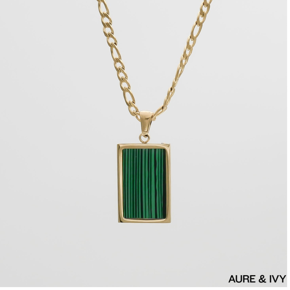 Saraya Emerald Tablet Necklace