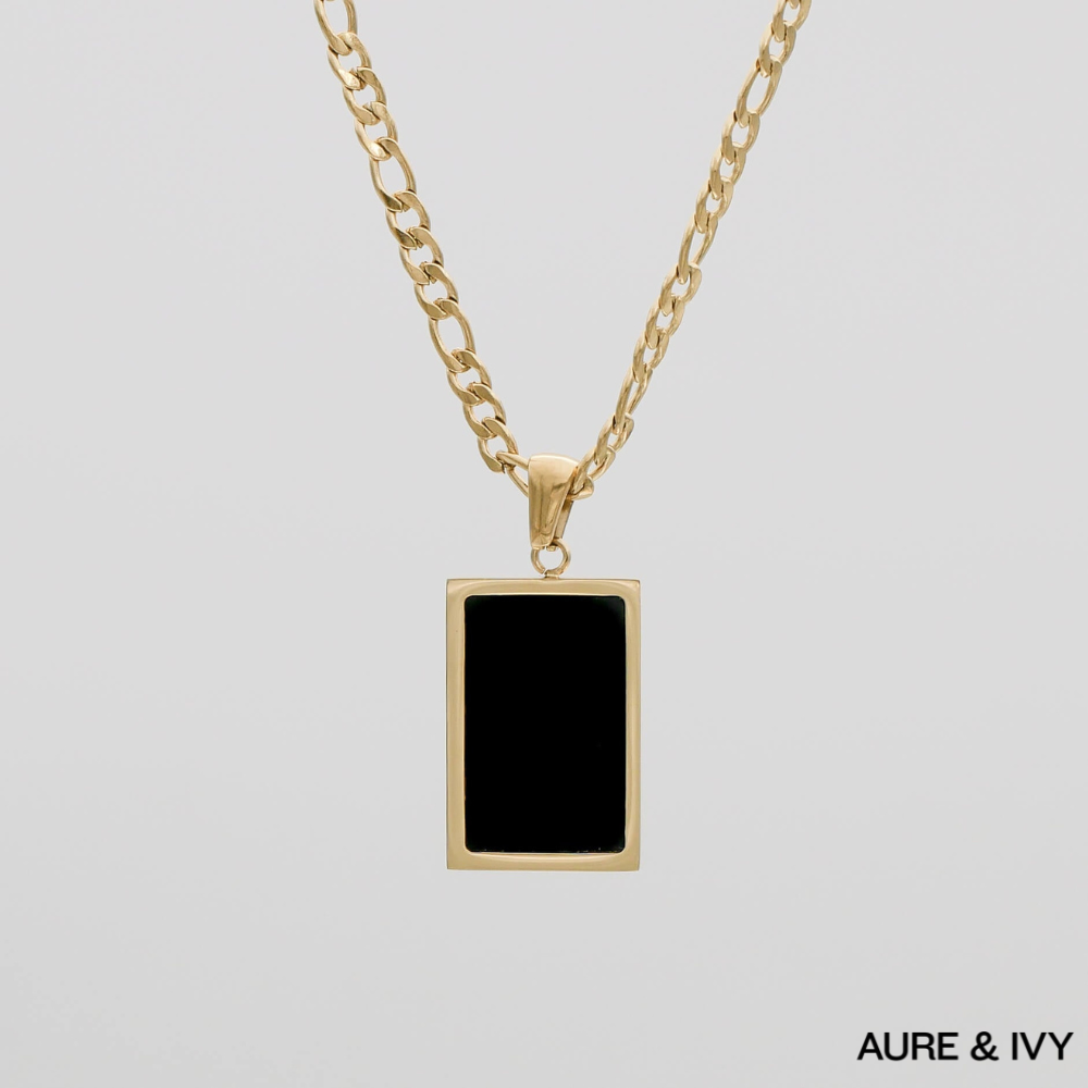 Saraya Onyx Tablet Necklace