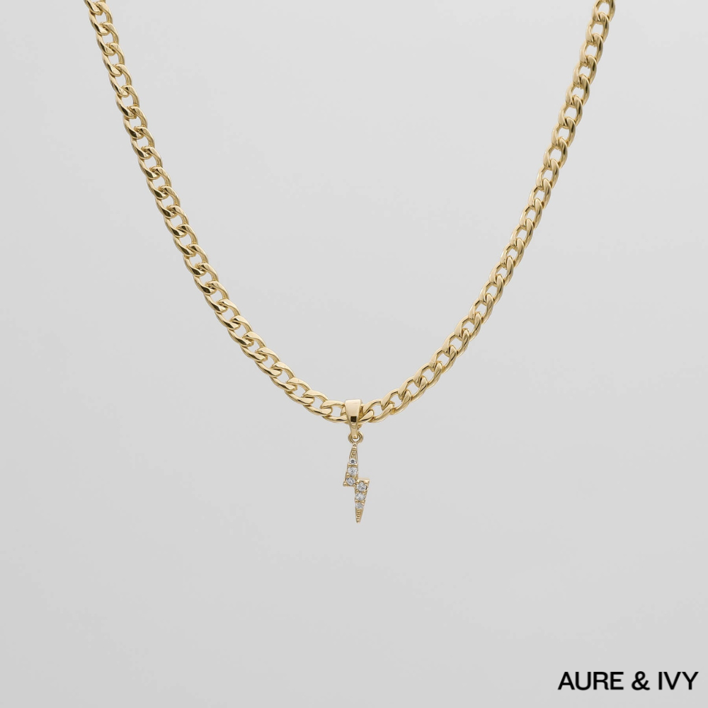 ICY Lightning Bolt Cuban Necklace