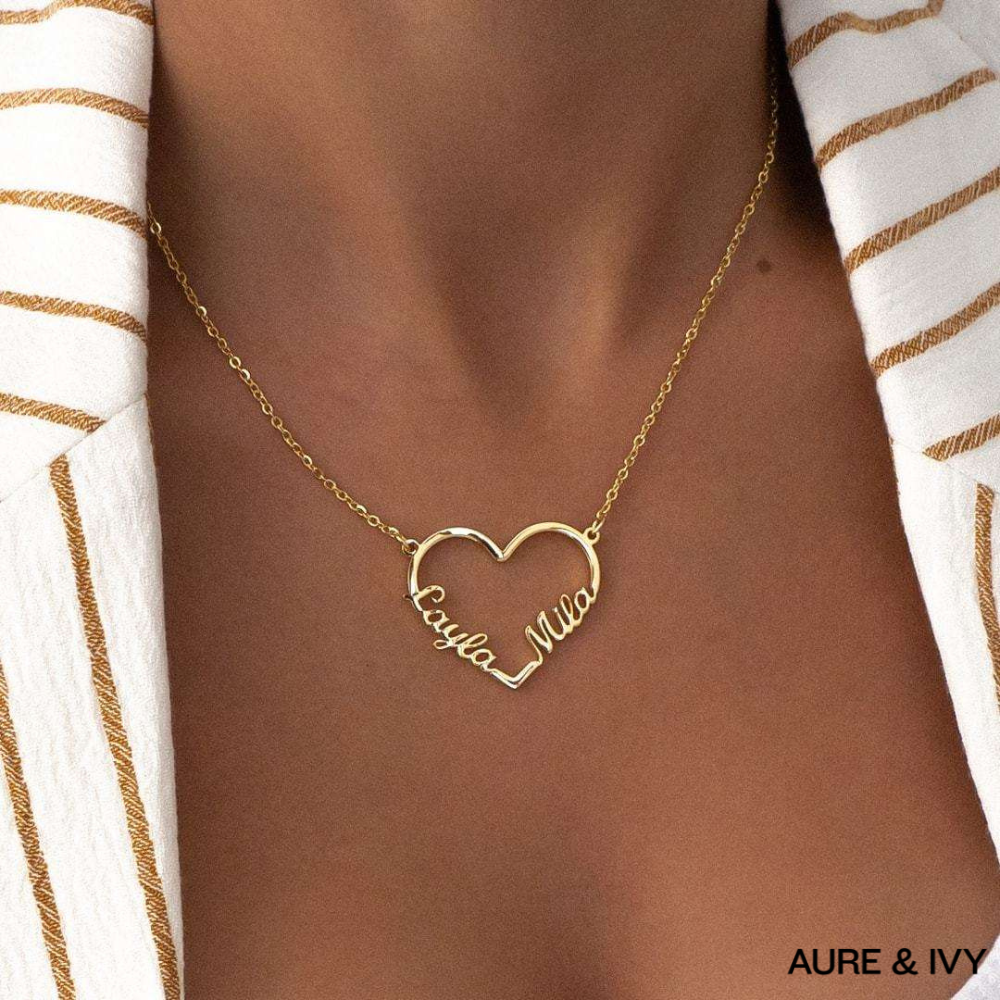 Heart Double Name Necklace