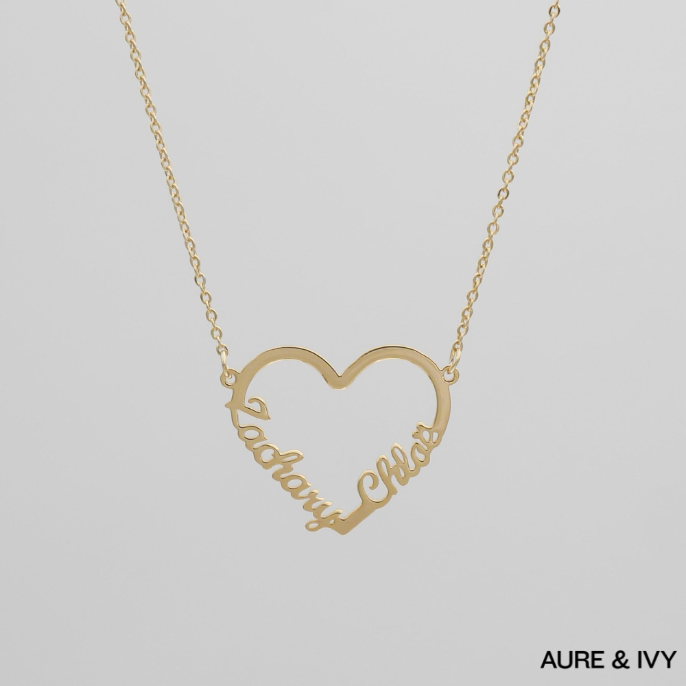 Heart Double Name Necklace
