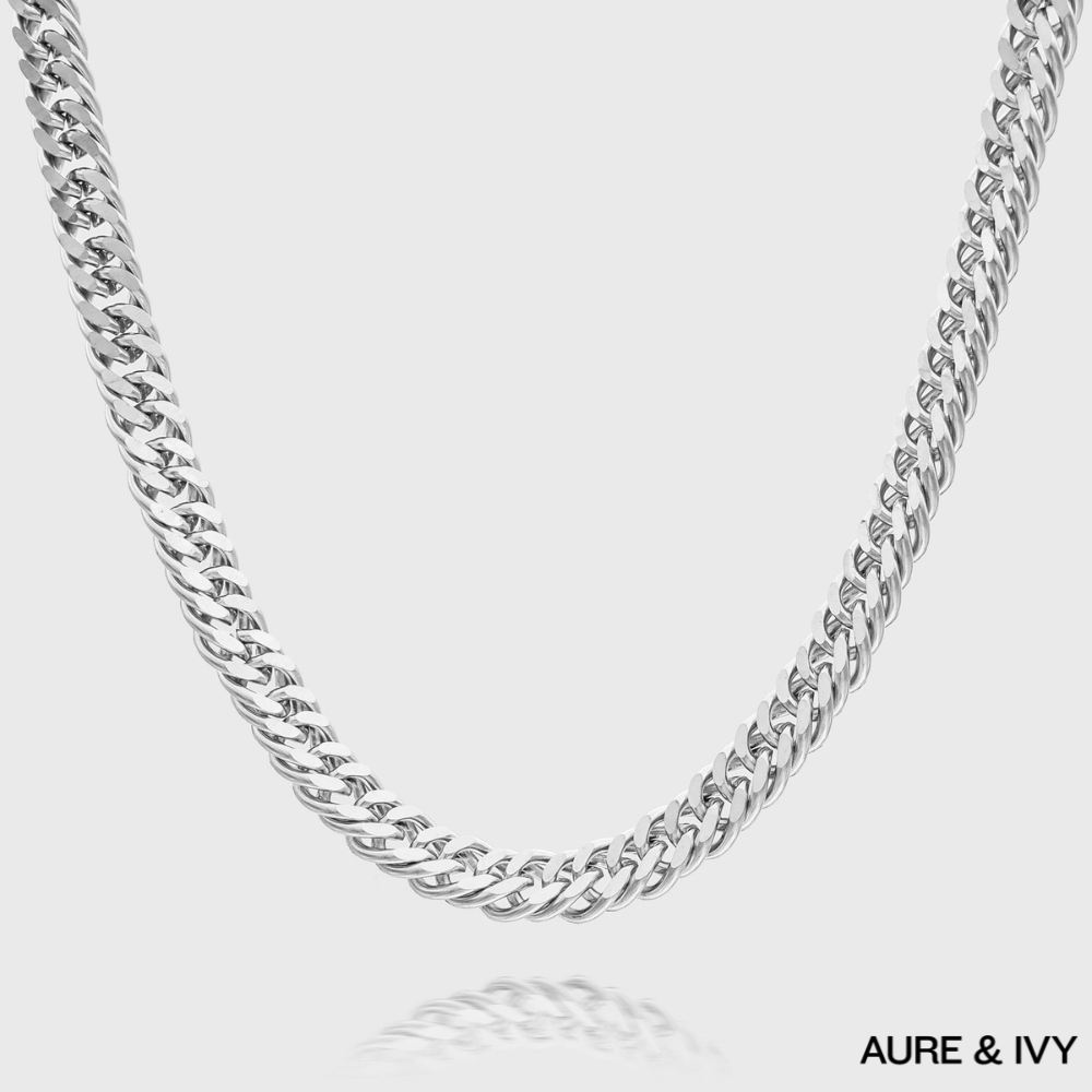 Double Link Curb Chain | Silver