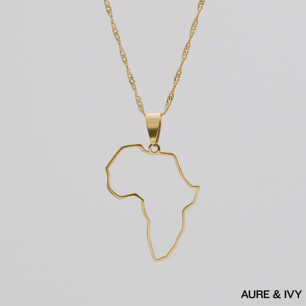 Africa Outline Necklace