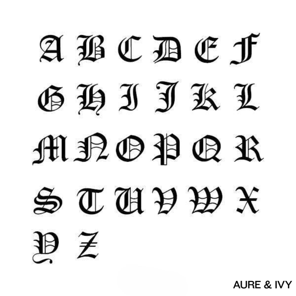 Old English Double Initial Necklace